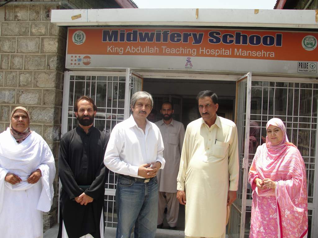 Dr Mobashar Malik (NPO UNFPA) visiting UNFPA funded Midwifery School Mansehra July 2010