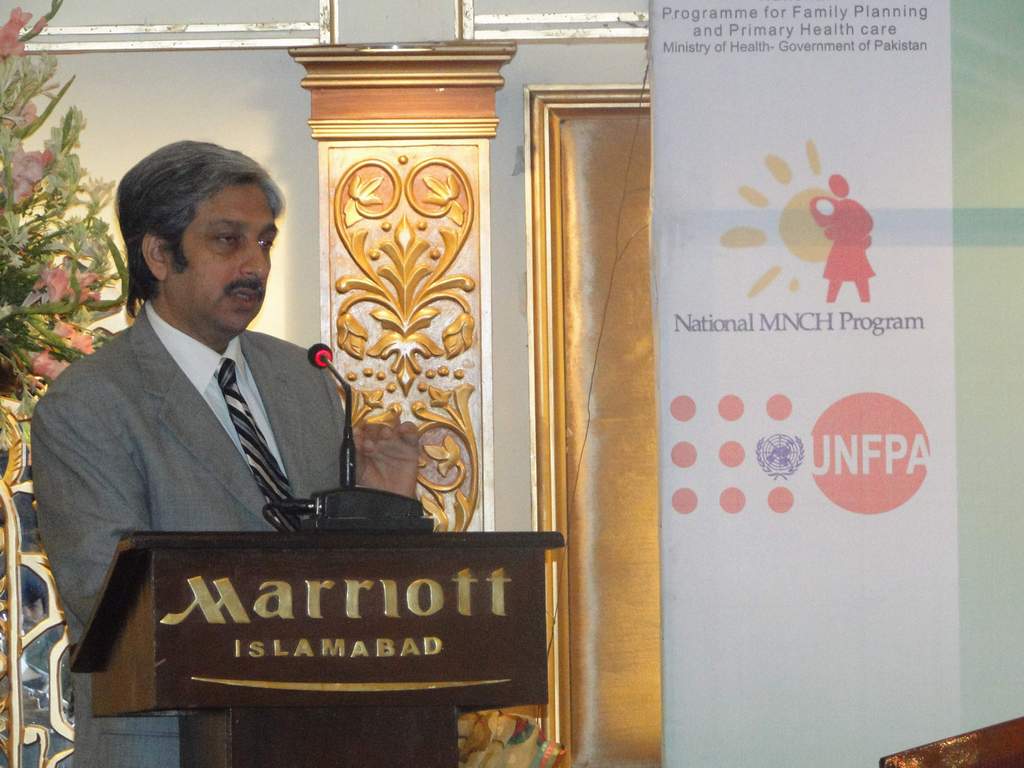 Dr Mobashar Malik (NPO UNFPA) at Launching of PRISM Project June 2010