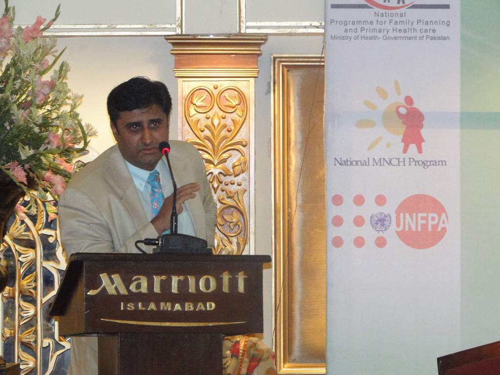 Dr Farooq Akhtar (NPM MNCH Program) at Launching of PRISM Project June 2010