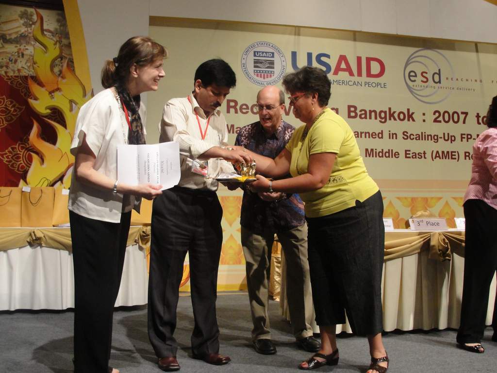 Dr Ghulam Shabbir (National Technical Advisor MoH-UNFPA) won first prize in RH/E-Learning in FP-MNCH Best Practices meeting at Bangkok March 2010